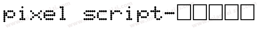 pixel script字体转换